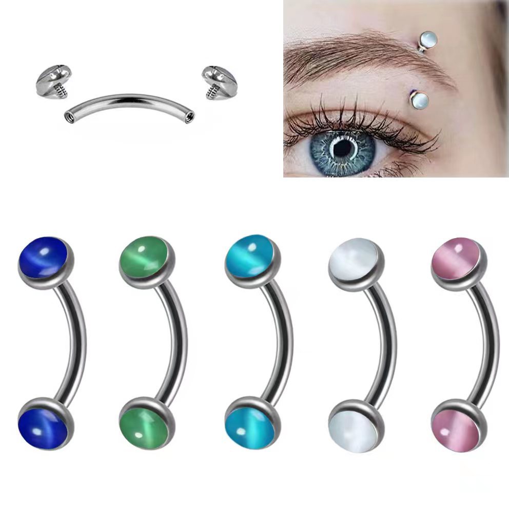 1Piece Eyebrow Piercing Banana - Rook Curved Barbell ulasan dan harga