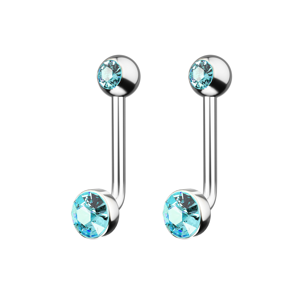 1PC F136 Titanium 14G CZ Gem P - Body Jewelry Vch ulasan dan harga