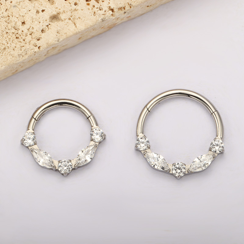 ASTM F136 Titanium Marquise CZ - Zoor Body Jewelry ulasan dan harga