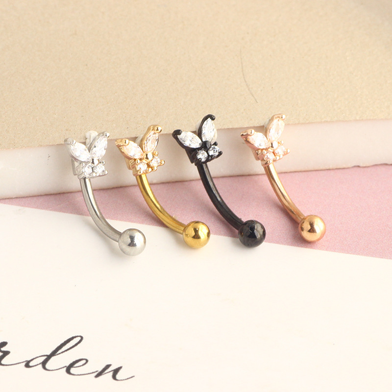 Gold Rook Piercing Jewelry 14K - Rook Curved Barbell ulasan dan harga