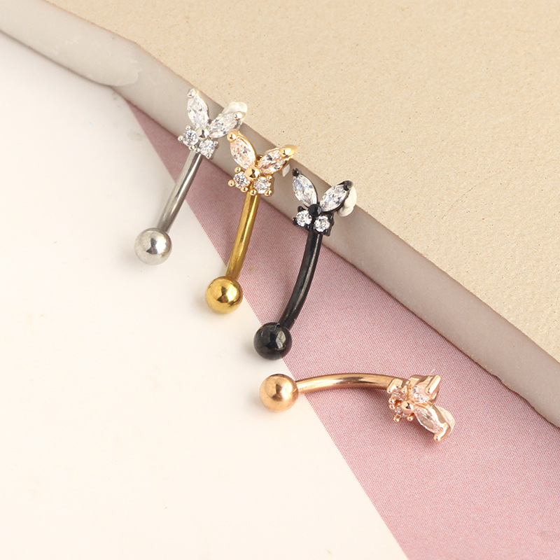 Gold Rook Piercing Jewelry 14K - Rook Curved Barbell ulasan dan harga