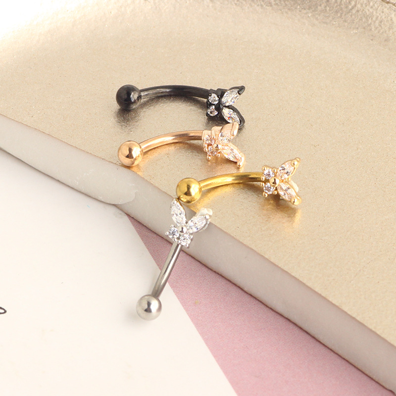 Gold Rook Piercing Jewelry 14K - Rook Curved Barbell ulasan dan harga