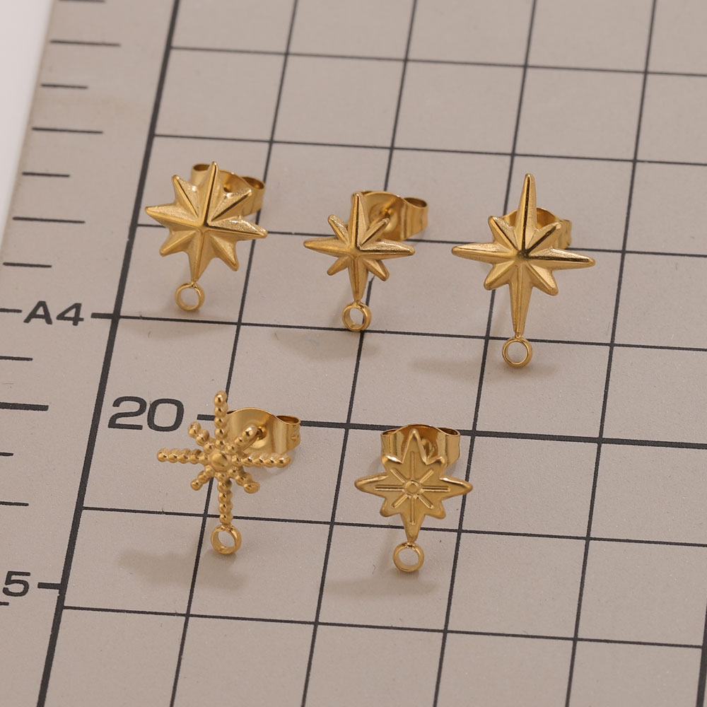 6pcs Stainless Steel Star Earr - Body Jewels ulasan dan harga