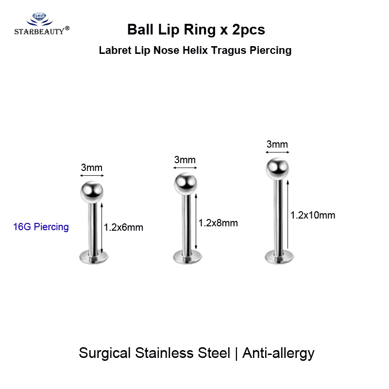 2pcs Multipurpose BCR Face Pie - Body Jewelry Vch ulasan dan harga
