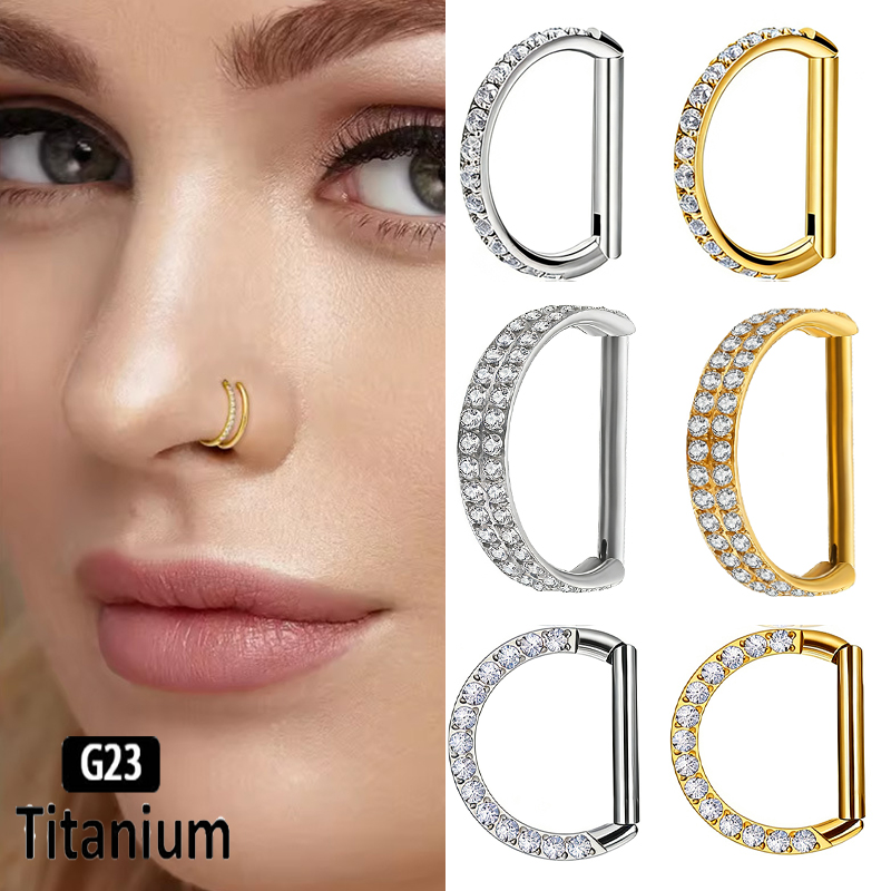G23 Titanium Hinged Segment No - Rook Curved Barbell ulasan dan harga
