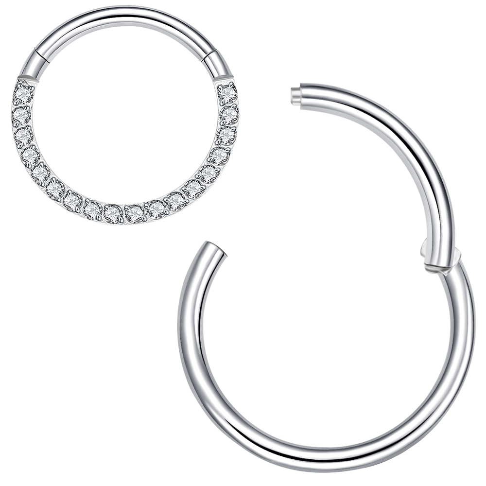 1PCS Septum Hoop Daith Piercin - Rook Curved Barbell ulasan dan harga