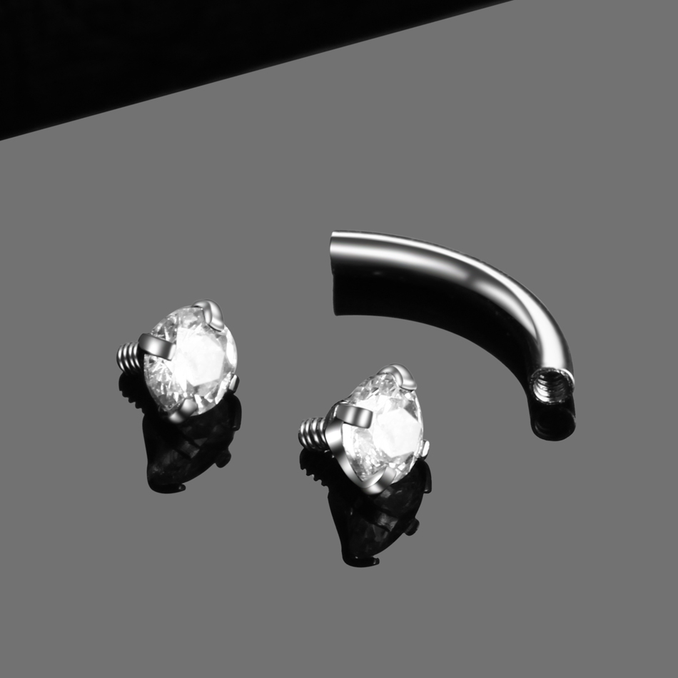 1PC Steel Curved Barbell Pierc - Rook Curved Barbell ulasan dan harga