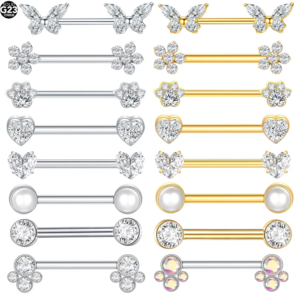 1Pc G23 Titanium Nipple Ring S - Zoor Body Jewelry ulasan dan harga