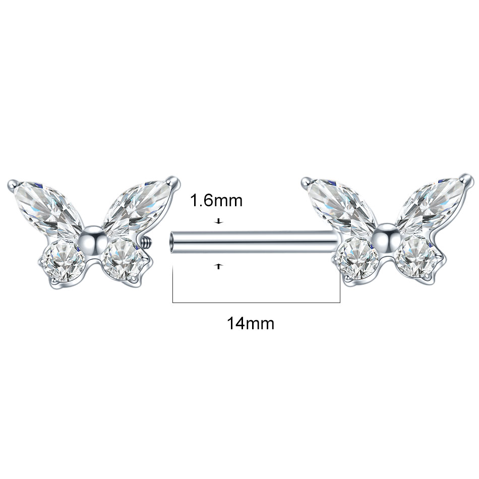 1Pc G23 Titanium Nipple Ring S - Zoor Body Jewelry ulasan dan harga