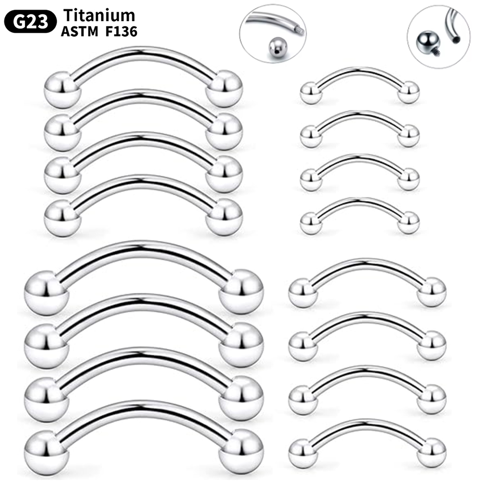 1Pc Titanium Piercing Curved B - Rook Curved Barbell ulasan dan harga