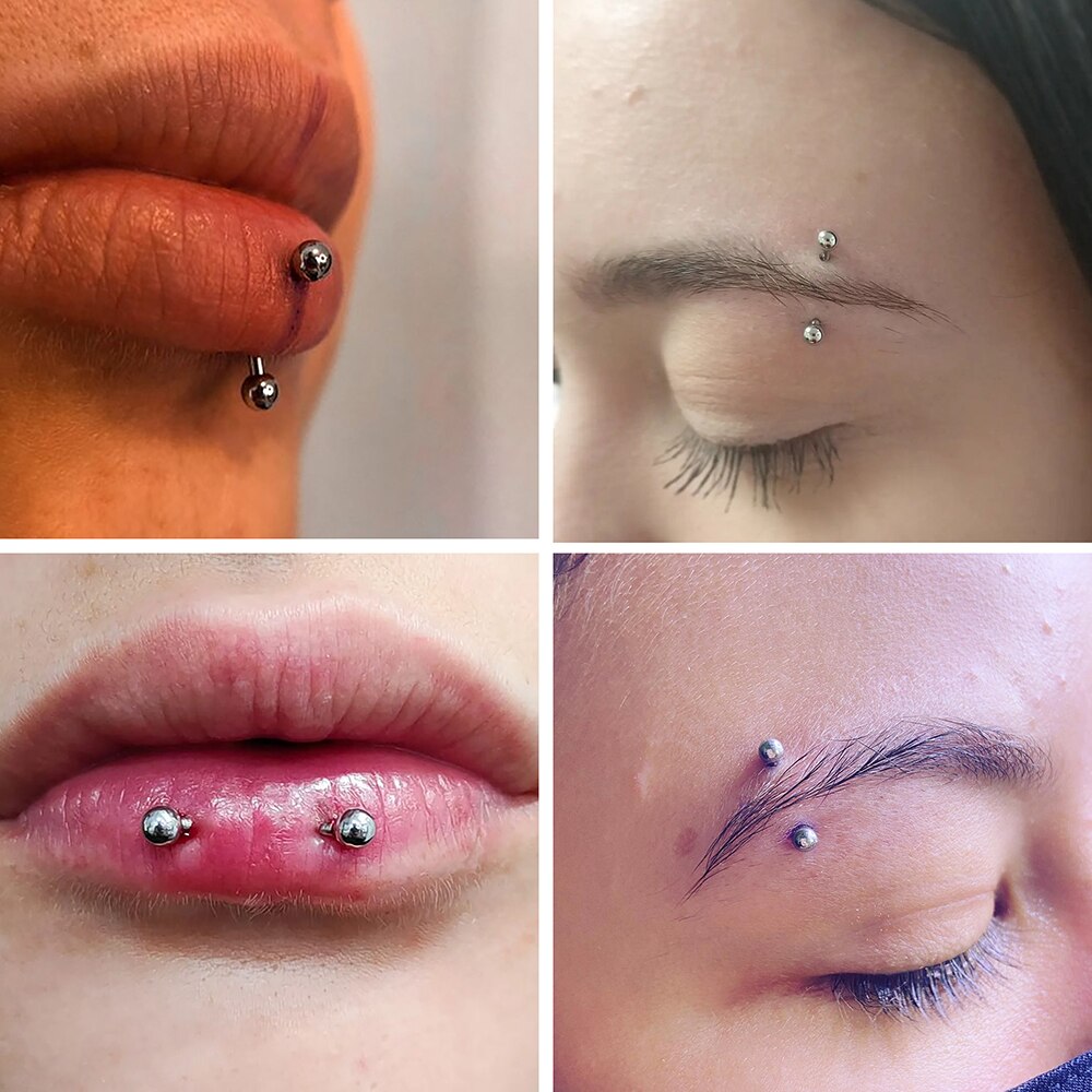 1Pc Titanium Piercing Curved B - Rook Curved Barbell ulasan dan harga