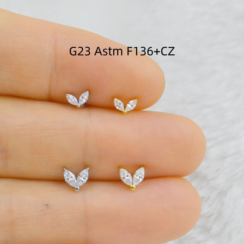 Lot10pcs G23 Titanium ASTM F13 - Rook Curved Barbell ulasan dan harga