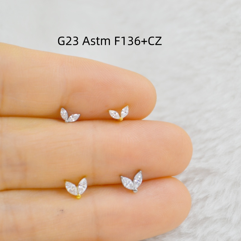 Lot10pcs G23 Titanium ASTM F13 - Rook Curved Barbell ulasan dan harga