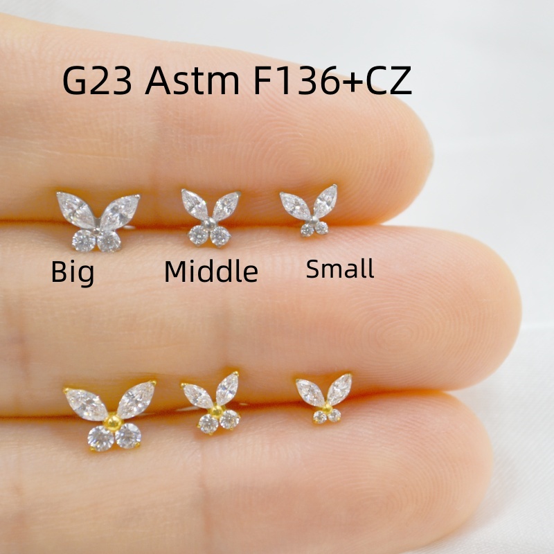 10pcs 16G G23 Titanium Astm F1 - Rook Curved Barbell ulasan dan harga