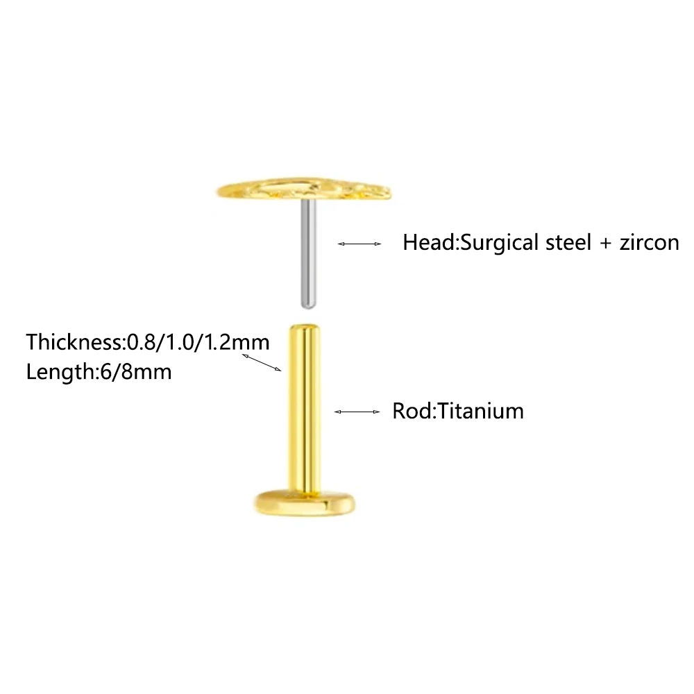 ASTM F136 G23 Titanium Flower  - Zoor Body Jewelry ulasan dan harga