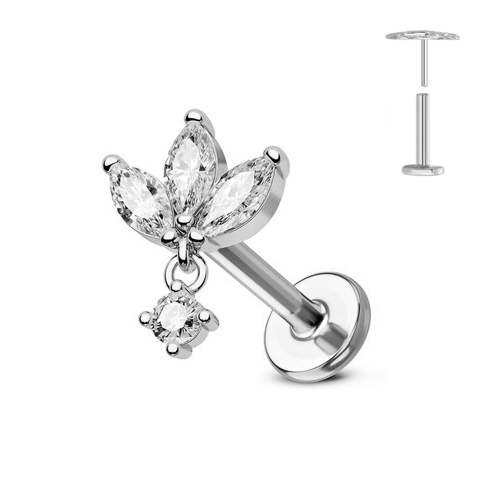 ASTM F136 G23 Titanium Flower  - Zoor Body Jewelry ulasan dan harga