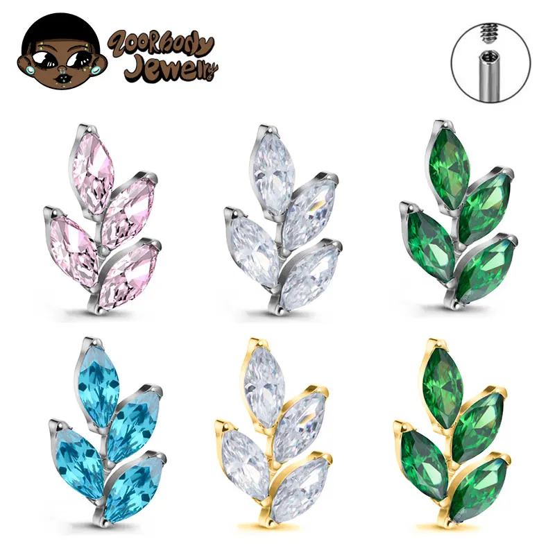 G23 Titanium Gem CZ Ear Conch  - Zoor Body Jewelry ulasan dan harga