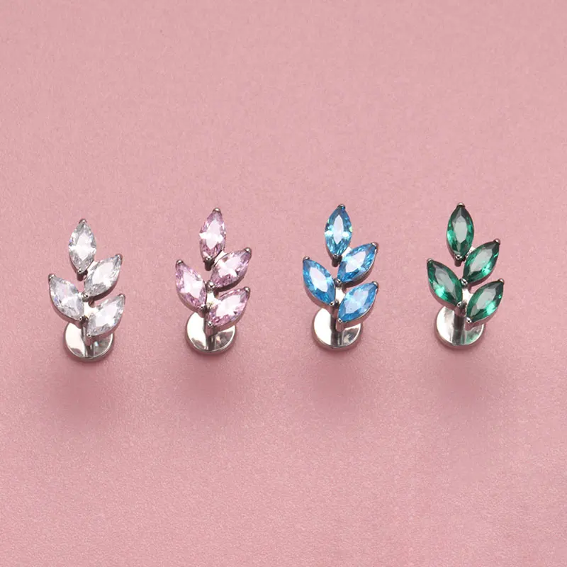 G23 Titanium Gem CZ Ear Conch  - Zoor Body Jewelry ulasan dan harga
