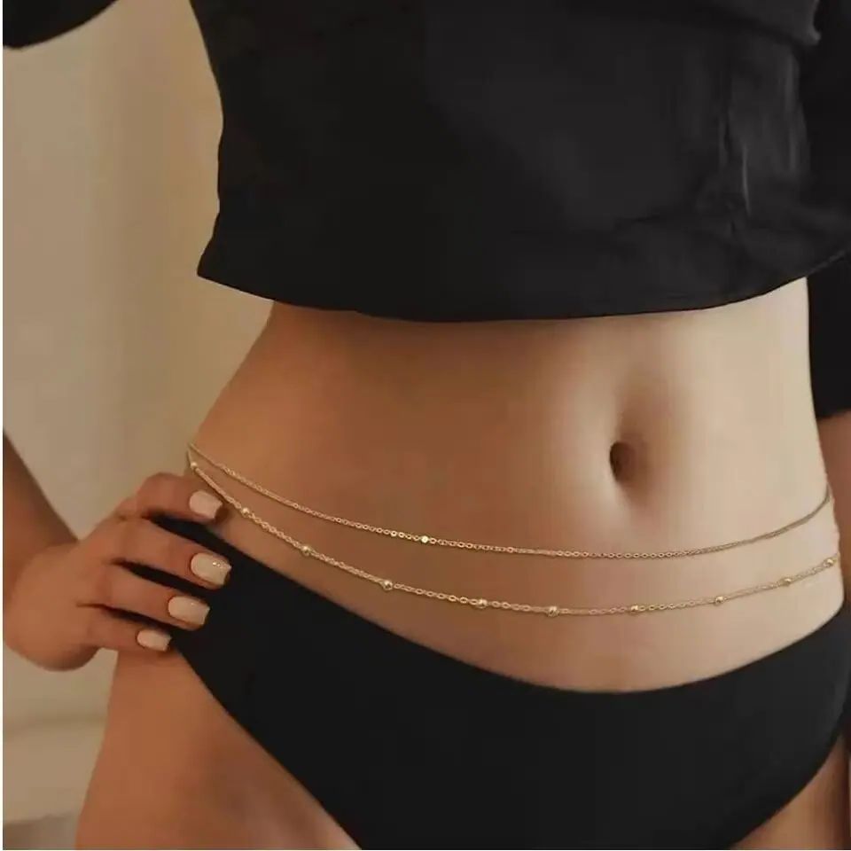 HipHop Double Layers Belly Cha - Body Jewels ulasan dan harga