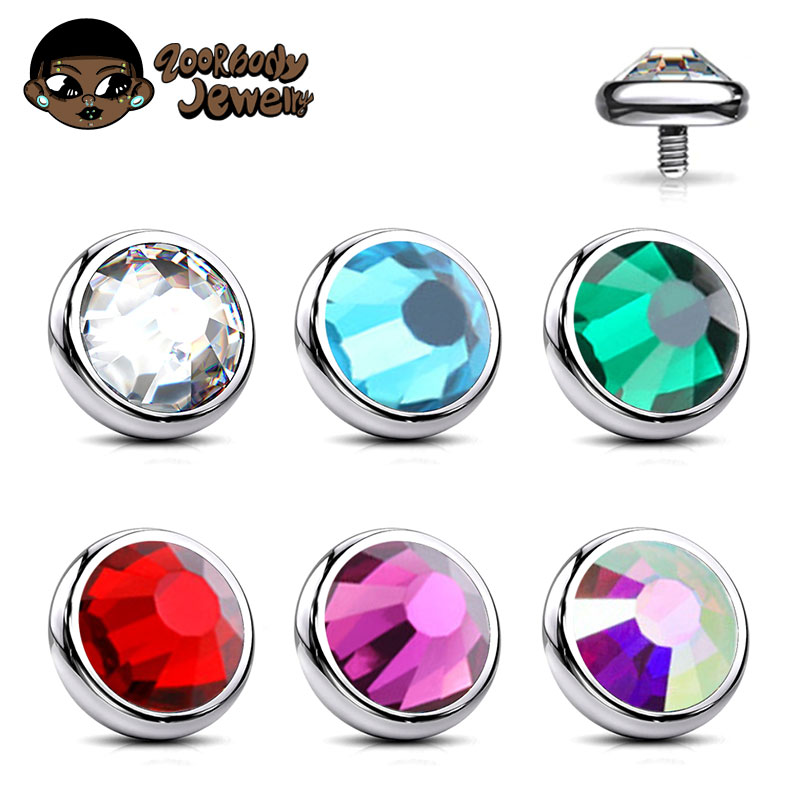 1PCS ASTM F136 Titanium Bezel  - Zoor Body Jewelry ulasan dan harga