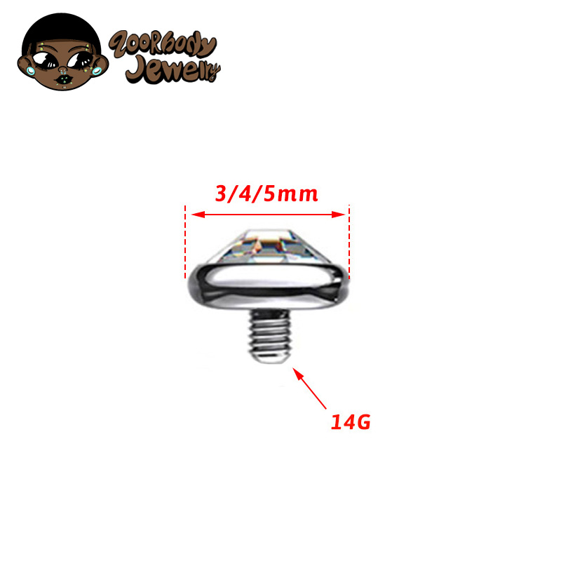 1PCS ASTM F136 Titanium Bezel  - Zoor Body Jewelry ulasan dan harga