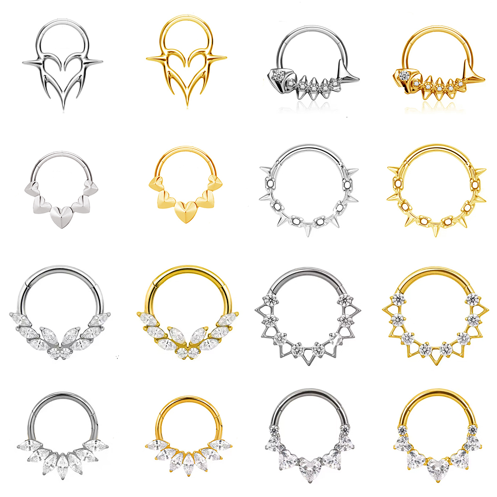 1PCS G23 Titanium Conch Hoop R - Rook Curved Barbell ulasan dan harga